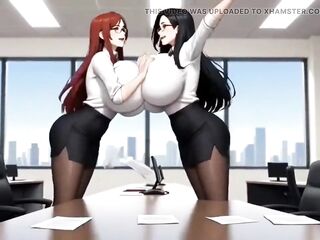 A matter of joke Massive Breasts Office, Ai Animation