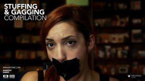 Stuffed and Gagged Compilation (4K): tape and socks