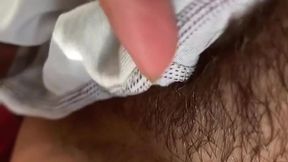 Shoves dirty sticky underwear in pussy (Lena Paul)