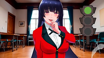JOI hentai - Luz verde, luz roja. Instrucciones para masturbaci&oacute_n con voz espa&ntilde_ola. Kakegurui.