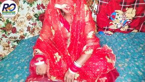 Fast time honeymoon video hindi audio Claire Vais red saree bride fucking after lifting the saree, awesome full video