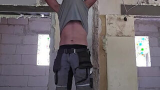 Horny gay dude pounds his tight asshole