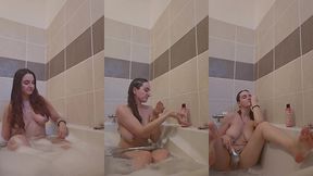 comme on m a redemandee des videos bain, je vous ai sorti  la mere noel ...