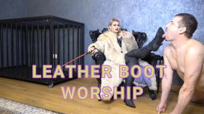 LEATHER BOOT WORSHIP TEASE AND DENIAL