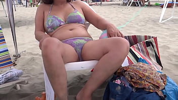 My wife makes me cuckold for the first time on the beach with my friends