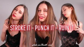 Stroke It, Punch It, Ruin It - Playful & Cruel Mistress Leda Torments Your Cock into a Ruined Orgasm - A Femdom POV Clip by Leda von Thrill - HD Video MP4 1080p