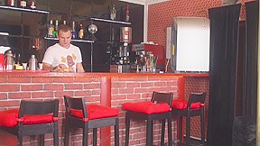 Barman giving hard anal fuck to the panty girl