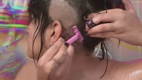 Shaving Head in the Shower