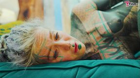 Heavily tattooed Anuskatzz Playing with alternative Nahlu pussy