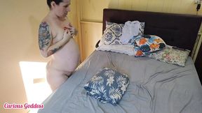 curious goddess - hot pregnant big ass husband sai called the teddy bear to fuck her ass and suck her hairy pussy lick her asshole cumming on the back cum licking part 1
