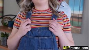 Horny step son free using step mom and GF