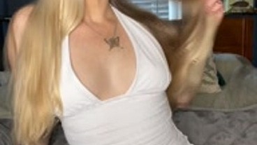 White Dress + No Panties = Pure Filth