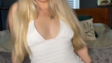 White Dress + No Panties = Pure Filth
