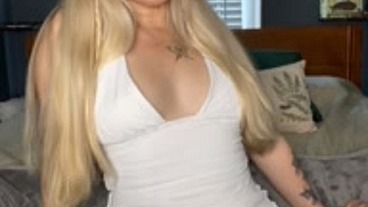 White Dress + No Panties = Pure Filth