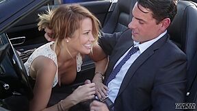 Jessica Drake Fucks Horny Businessman In The Car