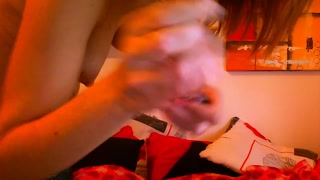 Great anal orgasm for this big Italian slut who opens her ass