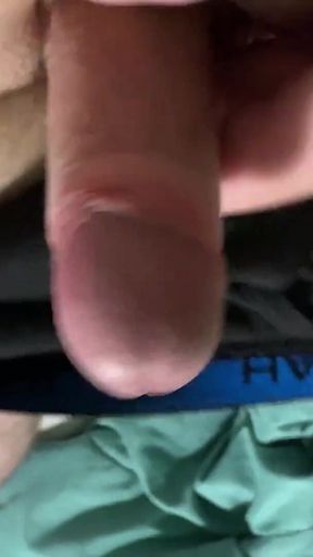 Rubbing My Uncut Cock