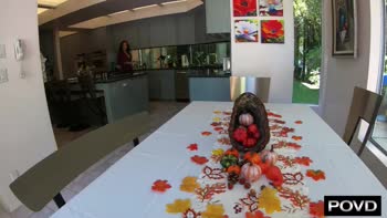 Lisa Ann's Sensual Thanksgiving Surprise: Big Cock, Creampie, POV