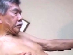 mustache asian older man