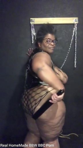 Posing in Sexy Fem Dom Outfit