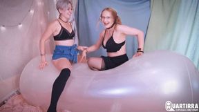 Q728 Mariette and Stashia bounce on Ride Roll 700 to pop - 1080p