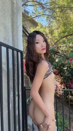 showing off my perky lil tits and ass for you