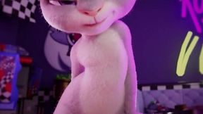 Funny Fem-bunny Judy Hopps Jumps Wildly On a Big Cock - 3D Animation