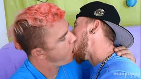 EPIC Hot Gay Kissing and Tongue Fetish - JC Dickerson - Leo Blue - Manpuppy - WMV 1080 Remaster
