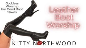 Worship Kitty Northwoods Leather Boots Like a Good Boot Slave