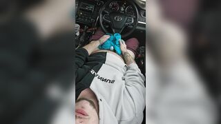 Trans Man Makes His FTM Cock Cum Hard in Car (Male Moaning ASMR) Smoking Fetish