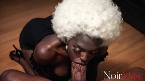 i cornered this wild black babe on the bed and mercilessly rammed my huge cock into her juicy, wet ass [ai]
