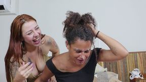 Ela morre de nojo de cuspi e saliva, por isso que adoro cobrir todo o rosto dela todinho com minha baba, hahahaha adoro castigar a escrava bt Queen Ariel (part02-05)