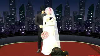 Sakura's Wedding Part 1 Anime Hentai Netorare Newlyweds take Pictures with Eyes Covered a. Wife Silly Husband
