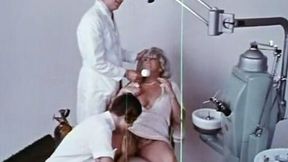 Busty and dirty mature lady in the office of a dentist