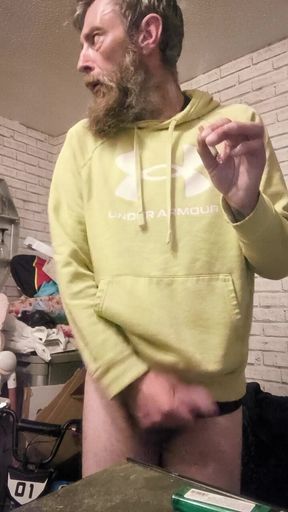 Smoking and Playing with My Big Dick
