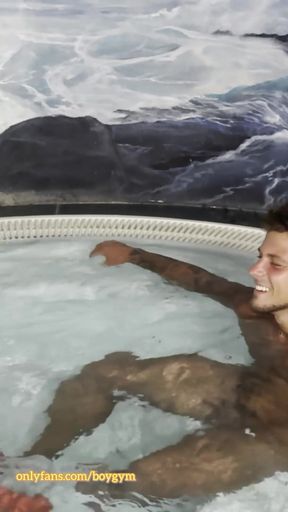 Surprise Cumshot in the Jacuzzi