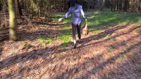 Sexy in Public! Cumshot on Leggings