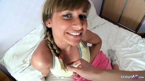 Cute blonde step sis seduced and fucked by big dick