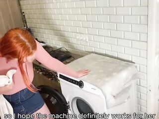 Stepmom Stuck in Washing Machine and Stepson Inserts Giant Rod Into Her Twat: S1e12