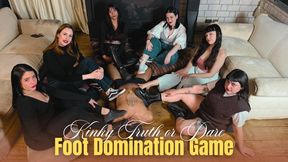 Kinky Truth or Dare: Miss Bimby, Vibora, Louise, Thay, Venus Dee & Mistress Nara Foot Domination Game with Luno (720p - ENG sub) Trampling - Foot Gagging - Shoe Fetish - Foot Smelling