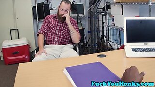 Straight cracker bent over and pounded by bbc