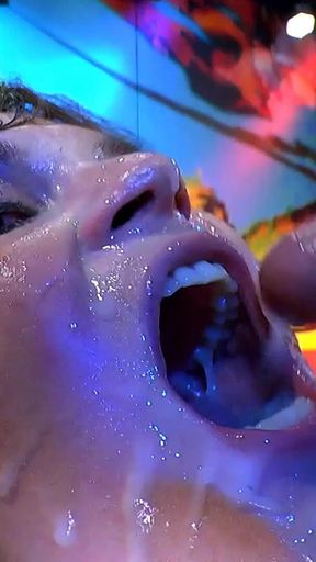 Horny girls loves blowbangs and bukkake