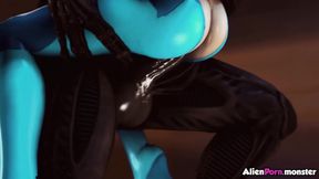 Samus Aran alien porn on the planet