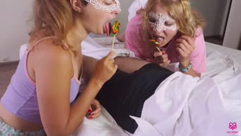 Good Morning Sweetness: Poly-amory's Russian Cuties Suck Lollipop