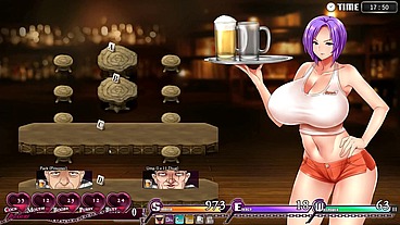 Karryn's Prison silent walkthough [PornPlay Hentai game] Ep.3 slutty waitress drinks a pint of cum
