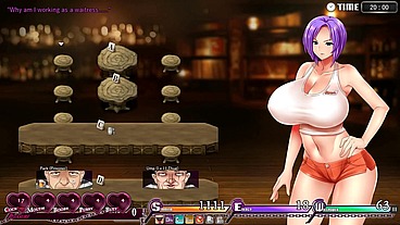 Karryn's Prison silent walkthough [PornPlay Hentai game] Ep.3 slutty waitress drinks a pint of cum