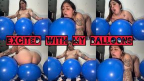 Excited with my balloons