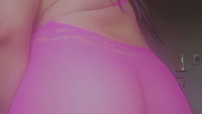 ? Trans BBW in Tight Pink Dress – Long, Stinky Farts Exploding