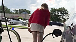 Crossdresser Fun at the Gas Station 2