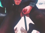 Femboy urethral play, make cum flood